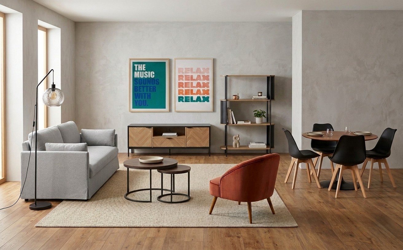 Pack mobilier T3 industriel City