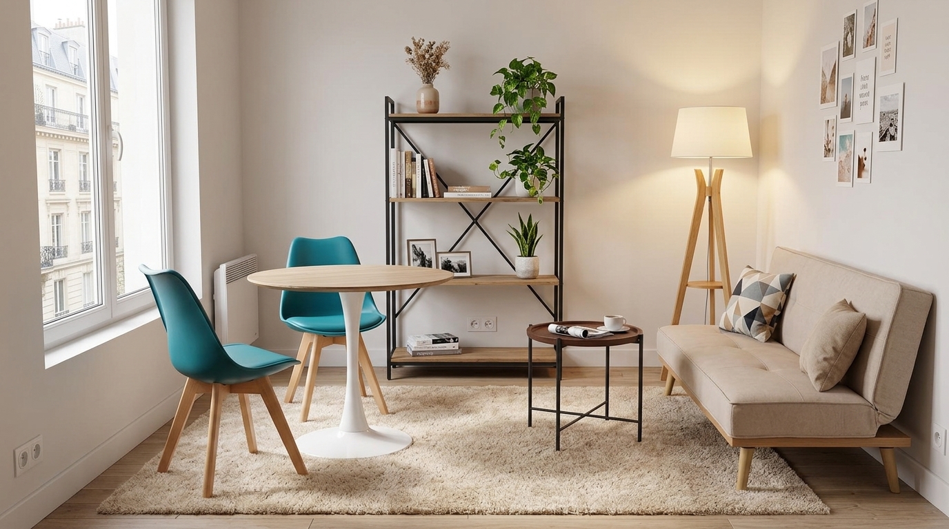 Pack mobilier Studio scandinave Sydney banquette