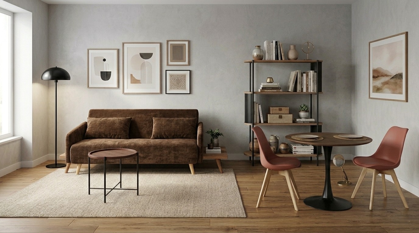 Pack mobilier Studio industriel City banquette