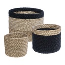 Lot de 3 paniers en jute