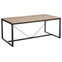 Table à manger 180 x 90 cm bois et métal