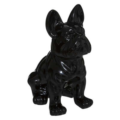 [168329A] Statuette bulldog noir H. 22 cm