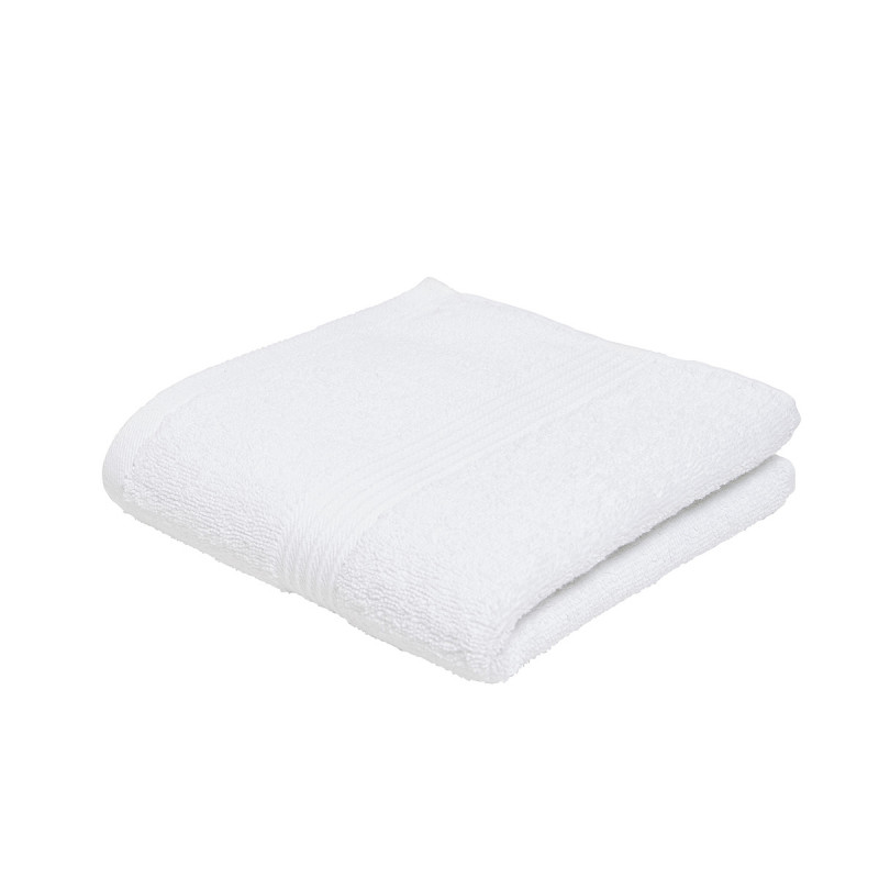 [353102] Serviette de bain coton blanche 50 x 90 cm