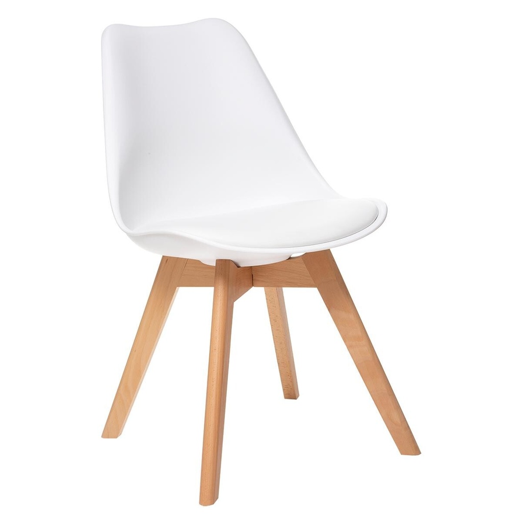 [157166B] Chaise scandinave blanc