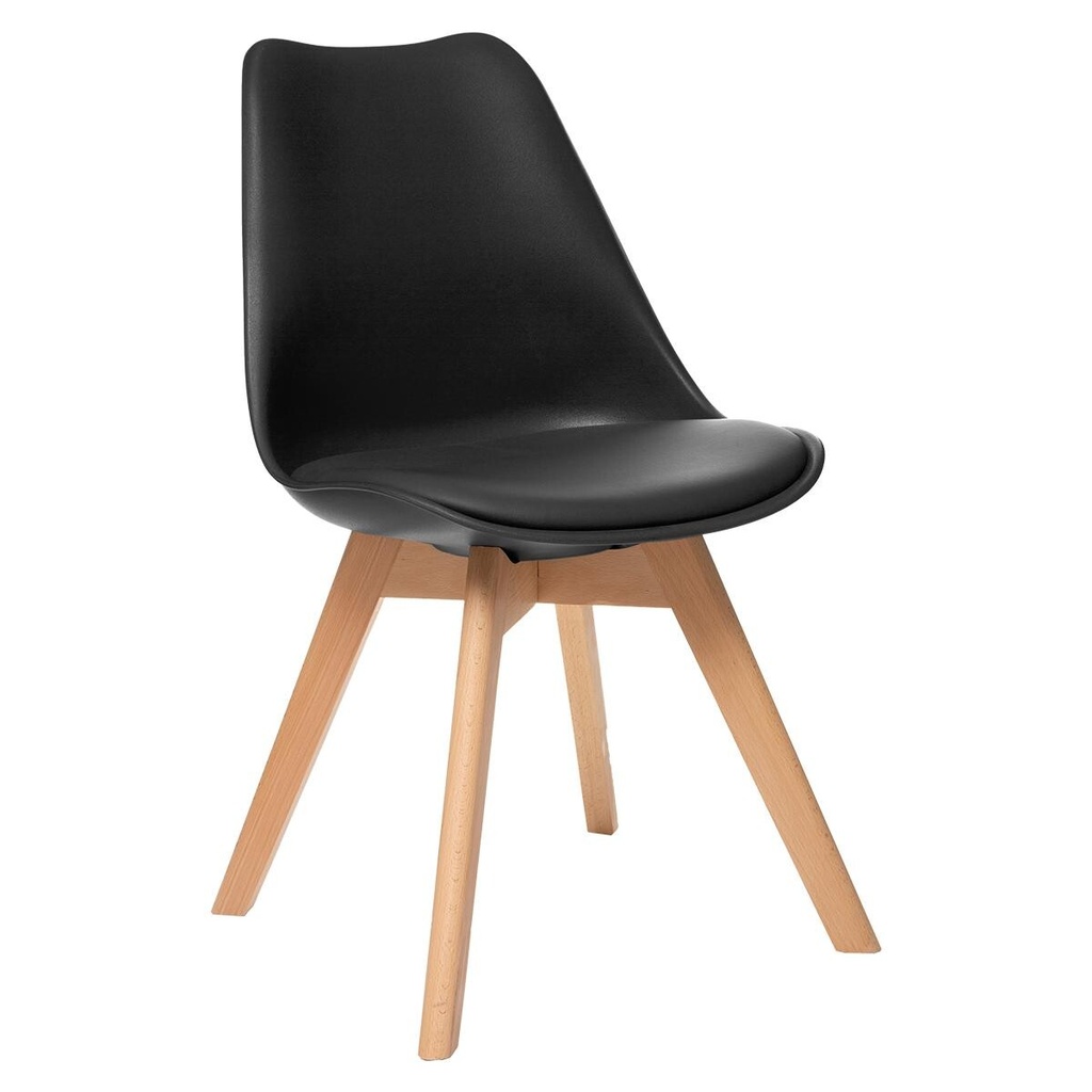 [157166A] Chaise scandinave noir