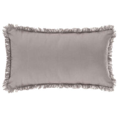 [164053B] Coussin à franges gris clair 30 x 50 cm