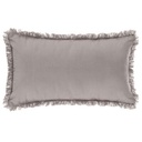 Coussin à franges gris clair 30 x 50 cm