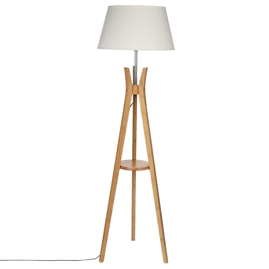 [135451+135451X] Lampadaire bohème pied bambou