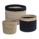 Lot de 3 paniers en jute
