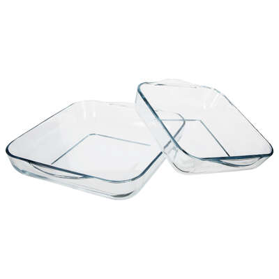 [118531] Lot de 2 plats en verre