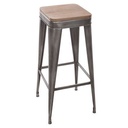 Tabouret de bar industriel gris