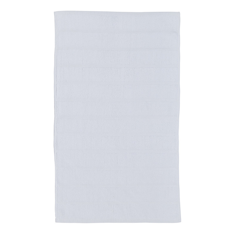 [353252-Craie] Tapis de bain coton blanc 50 x 80 cm