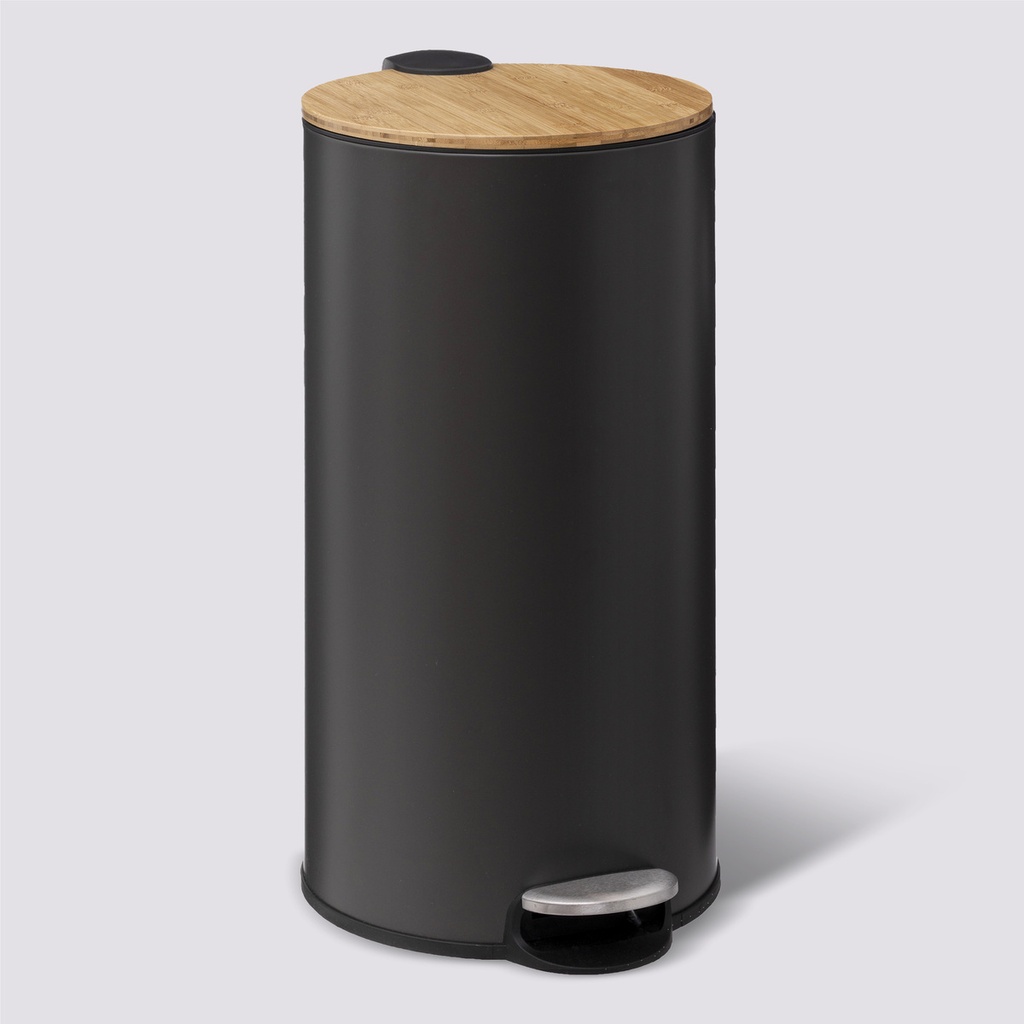 [164646A] Poubelle ronde 30 L noire