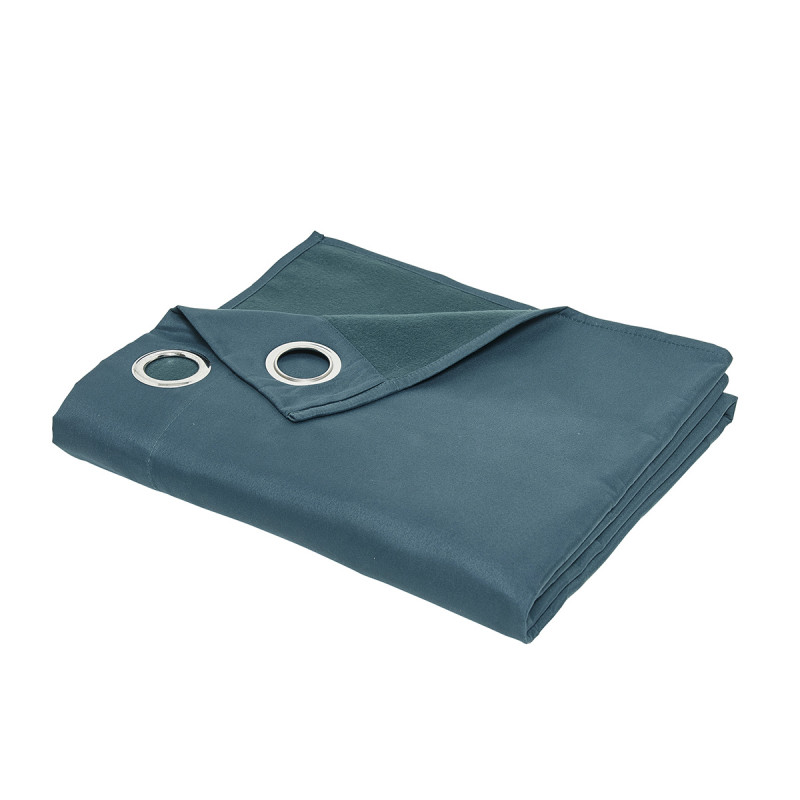 [356409] Rideau isolant thermique bleu paon 140 x 240 cm