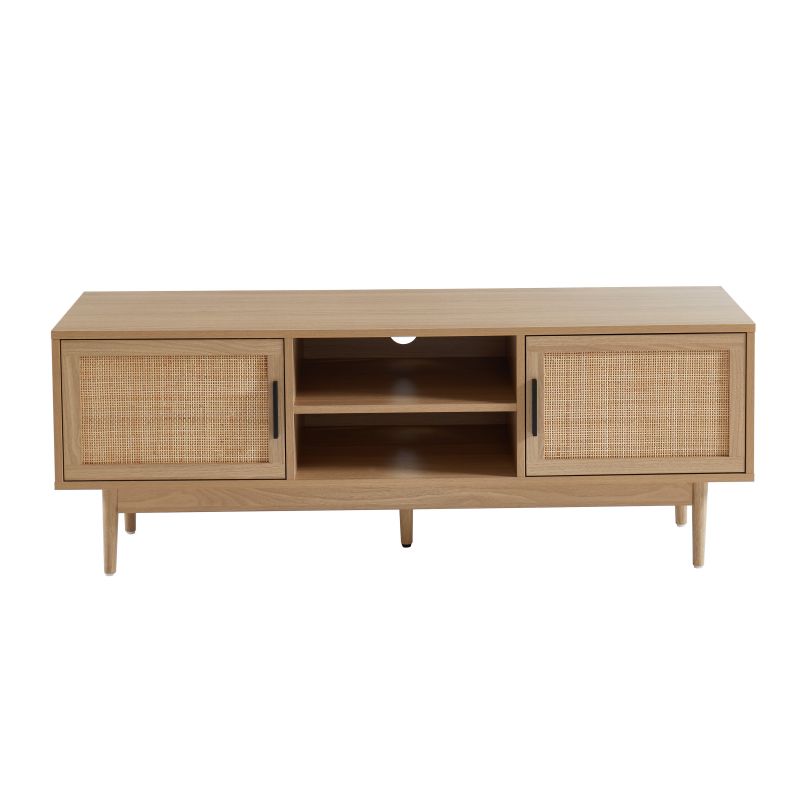 [TVAMA12BS01_184] Meuble TV cannage et rotin