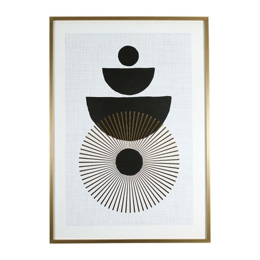 Toile imprimée Eclipse noire et or 50 x 70 cm