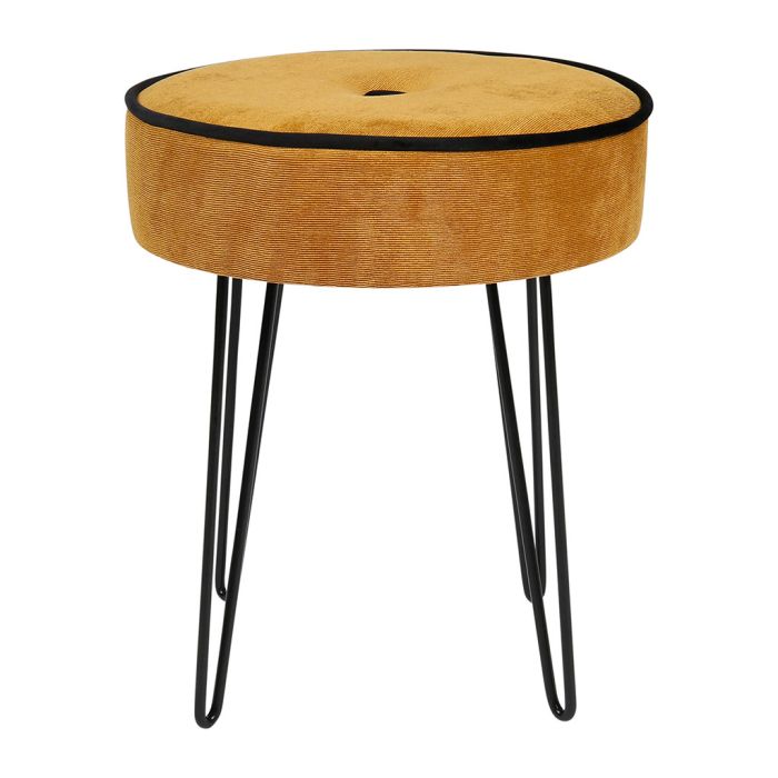 [34603] Tabouret velours ocre