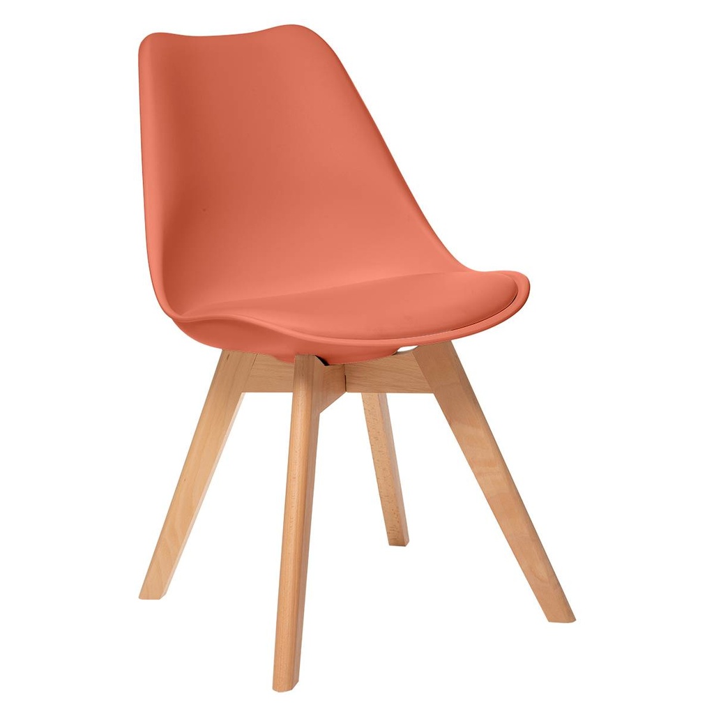 [157166I] Chaise scandinave terracotta