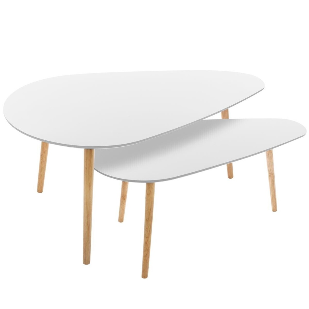 [157053A] Tables basses gigognes blanc