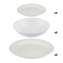 Service vaisselle 18 pièces blanc
