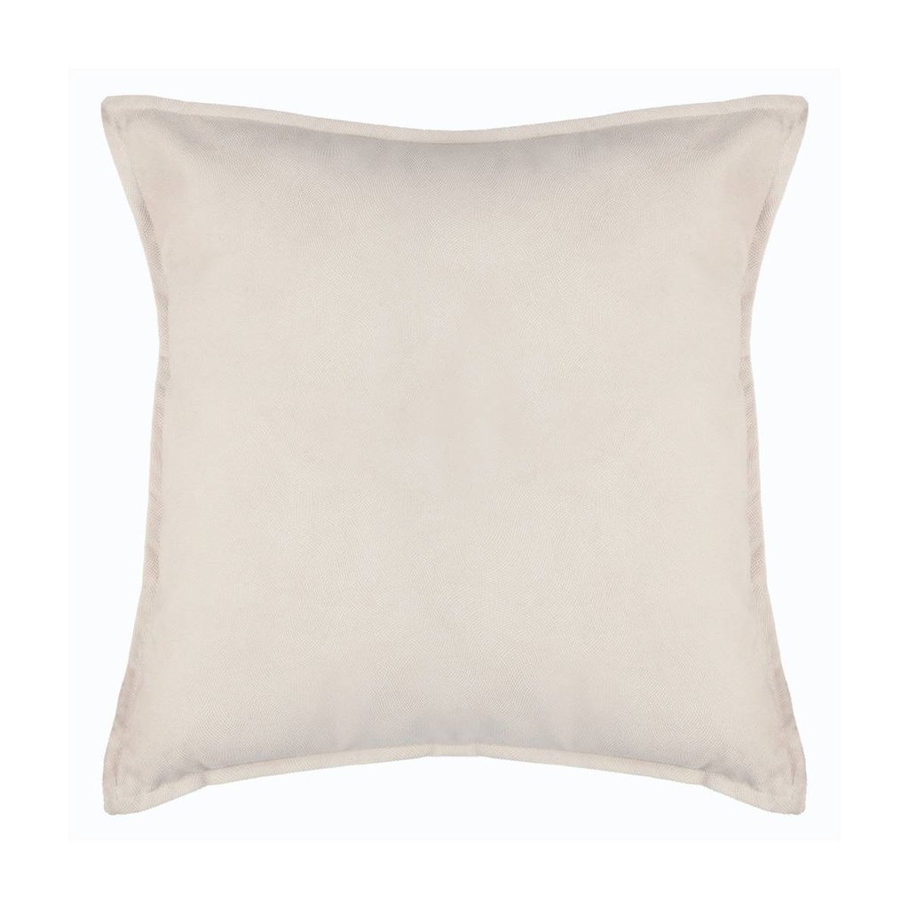 [146200A] Coussin velours ivoire 45 x 45 cm
