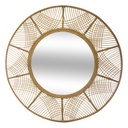 Miroir rond en bambou Ø 90 cm