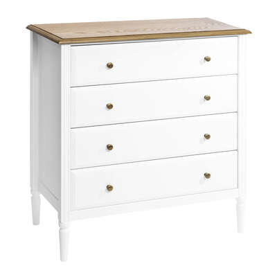 [166604] Commode 4 tiroirs blanche