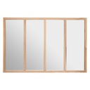 Miroir atelier encadrement bois 116 x 76 cm