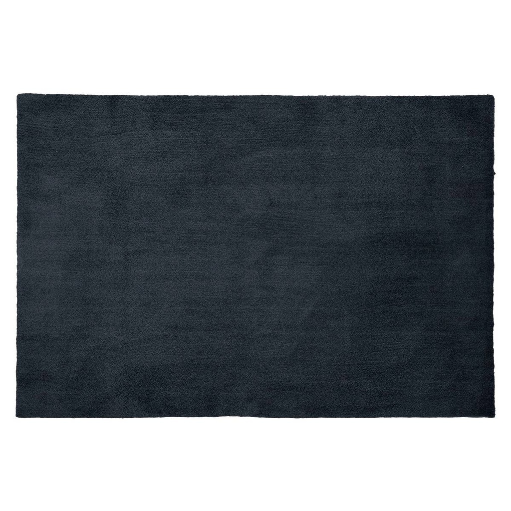 [188531F] Tapis touché velours 160 x 230 cm bleu encre