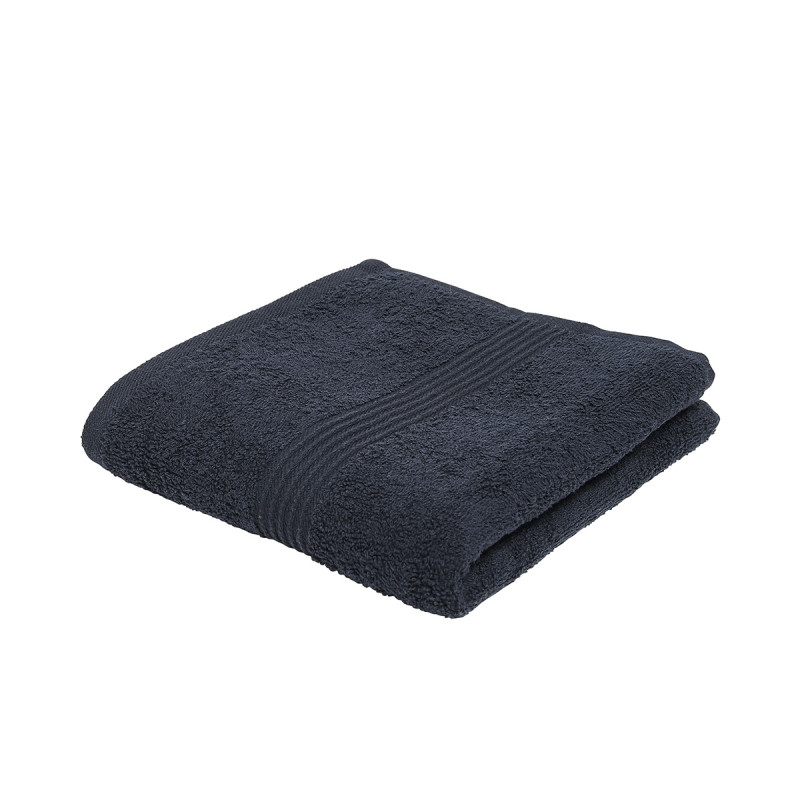 [353112] Serviette de bain coton bleu marine 50 x 90 cm