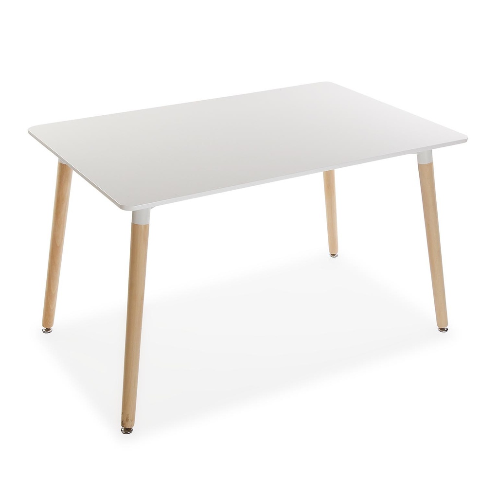 [22020026] Table à manger scandinave blanche 120 x 80 cm