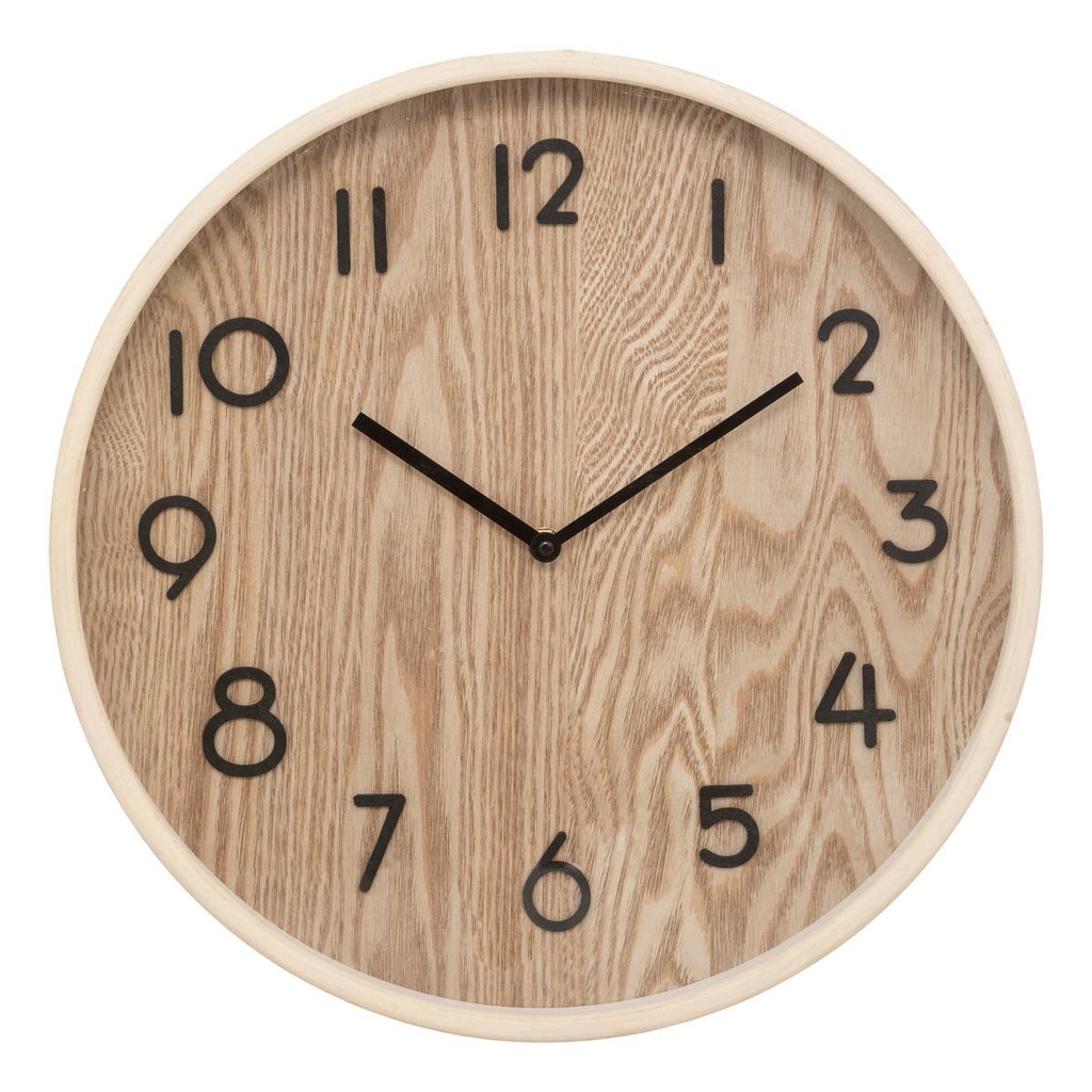 [193109] Horloge bois naturel Ø 38 cm