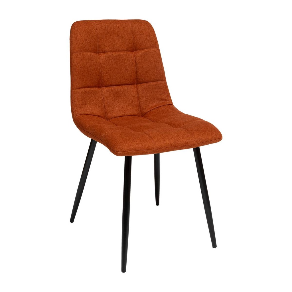 [184905E] Chaise matelassée ambre