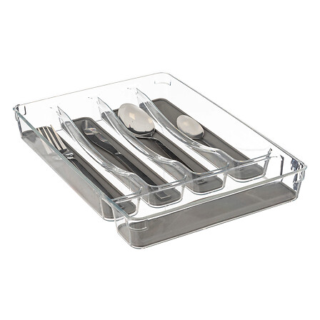 [194978] Ménagère 24 pièces inox avec rack