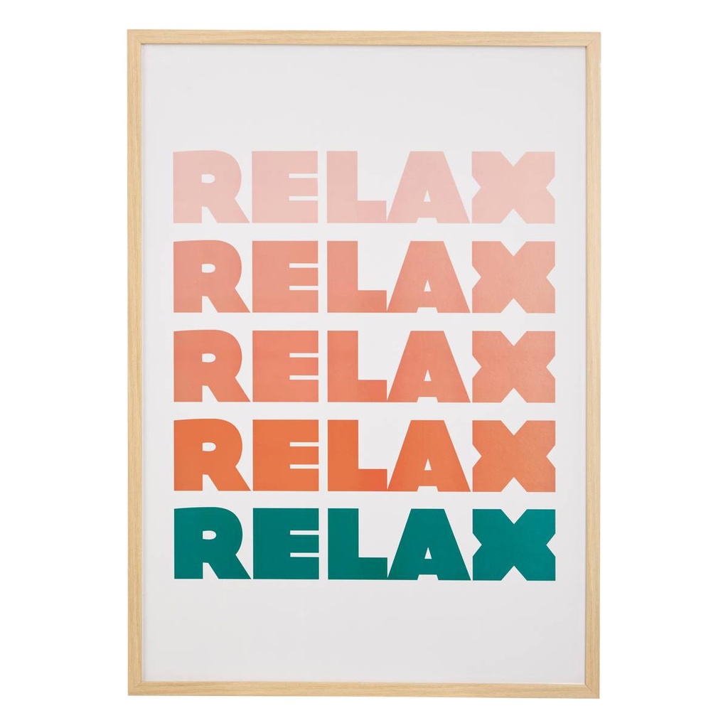 [206434B] Affiche encadrée Relax 50 x 70 cm