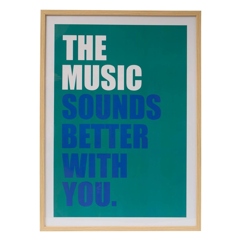 [206434A] Affiche encadrée Music 50 x 70 cm