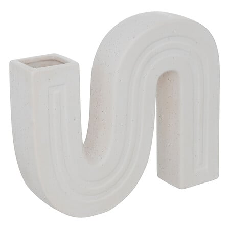 [196678] Vase design H. 20 cm céramique blanc