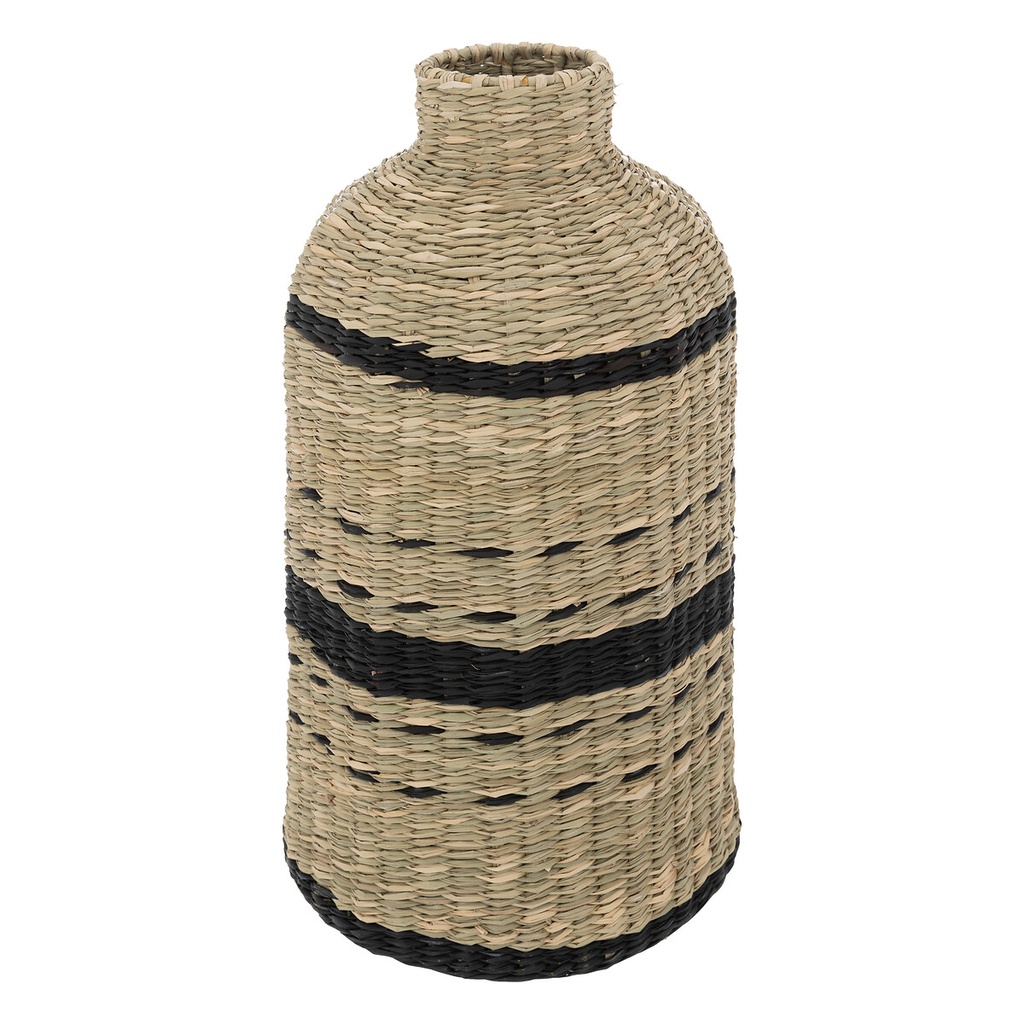 [196684] Vase lumière d'hiver rotin H. 40 cm