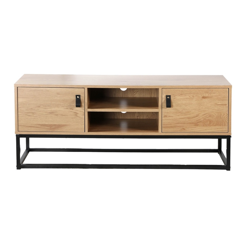 [12370133] Meuble TV 2 portes niche centrale L. 120 cm