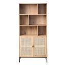 Bibliothèque en rotin H. 175 cm