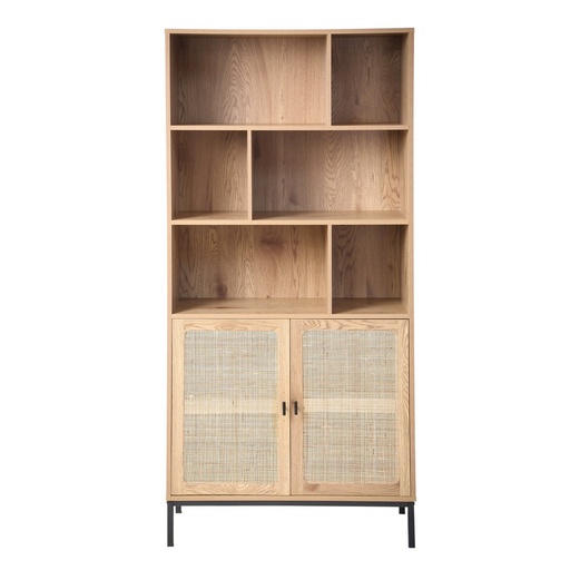 Bibliothèque en rotin H. 175 cm