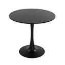 Table à manger ronde Ø 80 cm noire