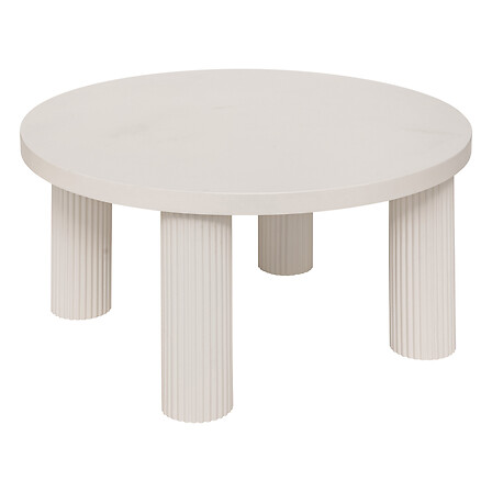 [197898A] Table basse Ø 70 cm crème