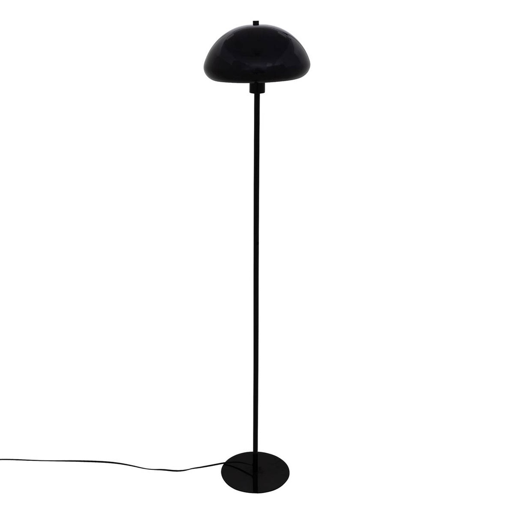 [205952B] Lampadaire métal noir H. 140 cm
