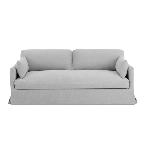 Canapé droit déhoussable 3 places gris