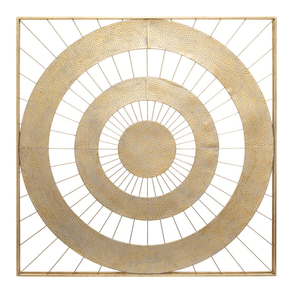 [173889] Déco murale métal doré 90 x 90 cm