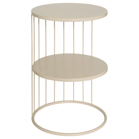 [157206E] Table de chevet métal Ø 36 cm argile