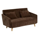 Canapé clic clac 2 places chenille chocolat