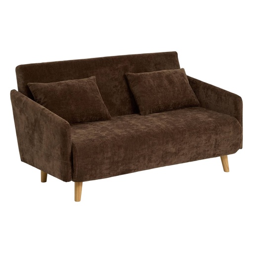 Canapé clic clac 2 places chenille chocolat