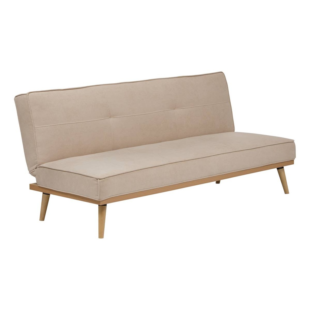 [156937C] Canapé clic clac 3 places beige